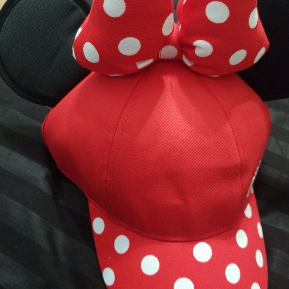 Red Polka Dot Bow Cap